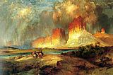 Thomas Moran Cliffs of the Upper Colorado river painting